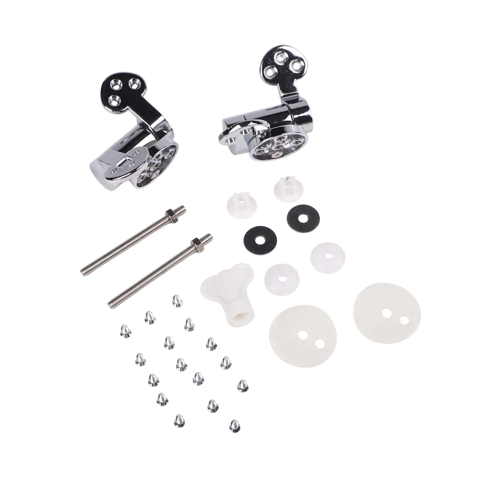 

Toilet Lid and Seat Replacement Hinges with Soft Close Technology Zinc Alloy Construction Includes Installation Tools