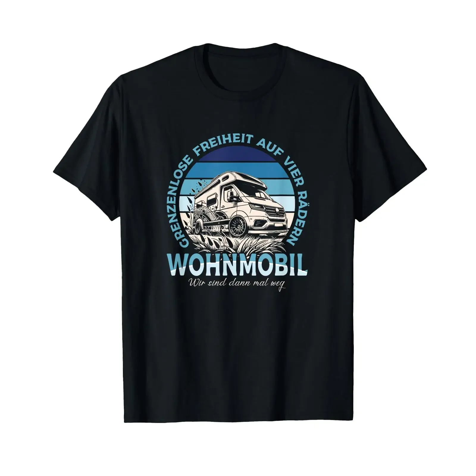 Motorhome Limitless Freedom on Four Wheels T Shirt vintage Washed Slightly Top For Everyday Wear Comfortable Unisex streetwear