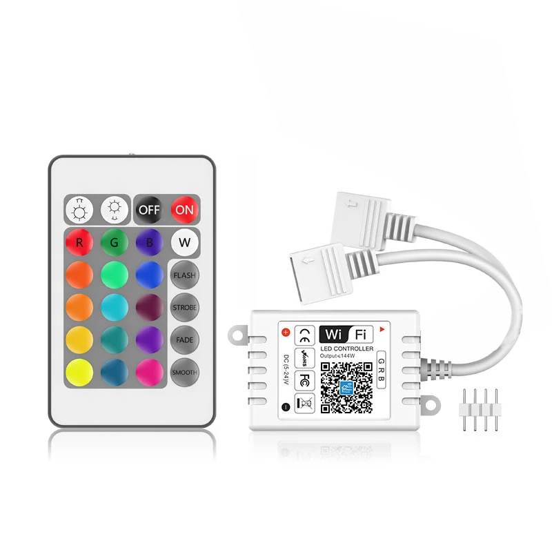 Wifi RGB LED Controller Magic Home 12V-24V 24Key telecomando uscita 1/2 per luci di striscia LED RGB