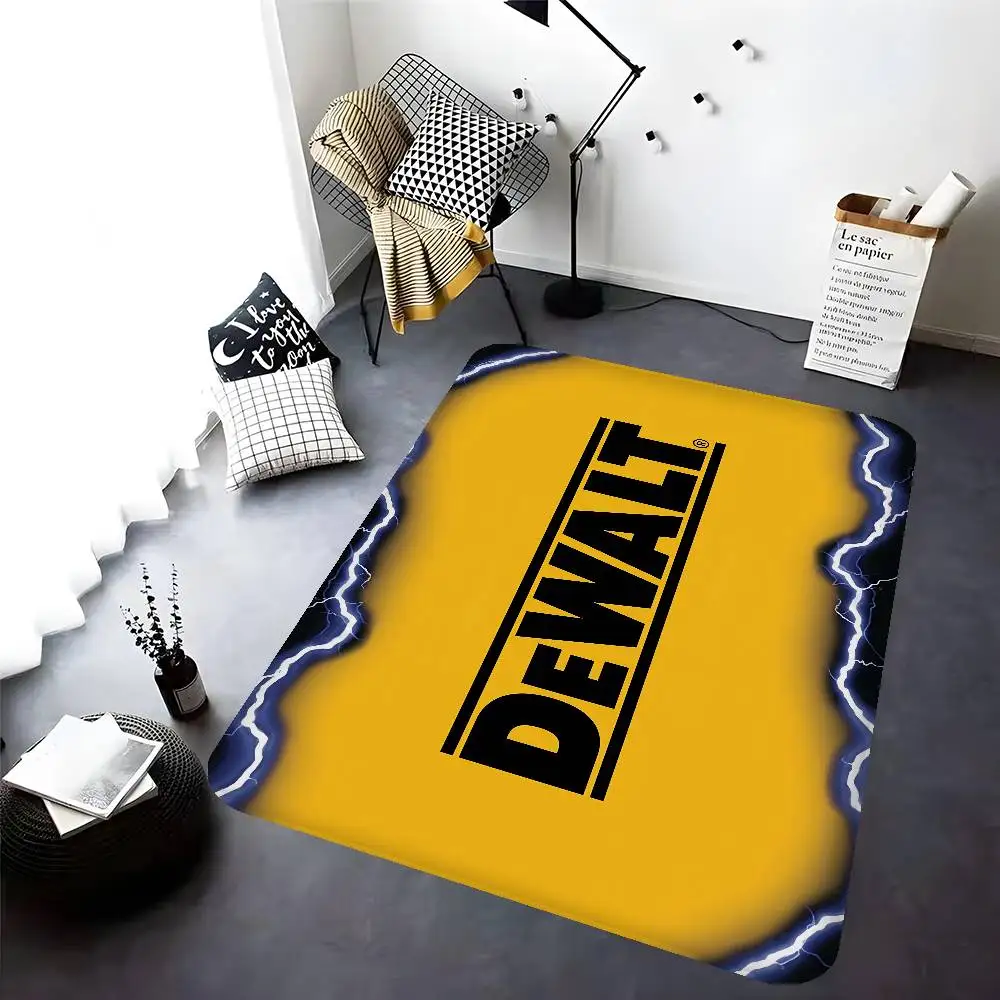 Brand D-Dewalt Fashion Logo Bathroom Mat Anti-slip Absorb Water Long Strip Cushion Bedroon Mat Welcome Doormat
