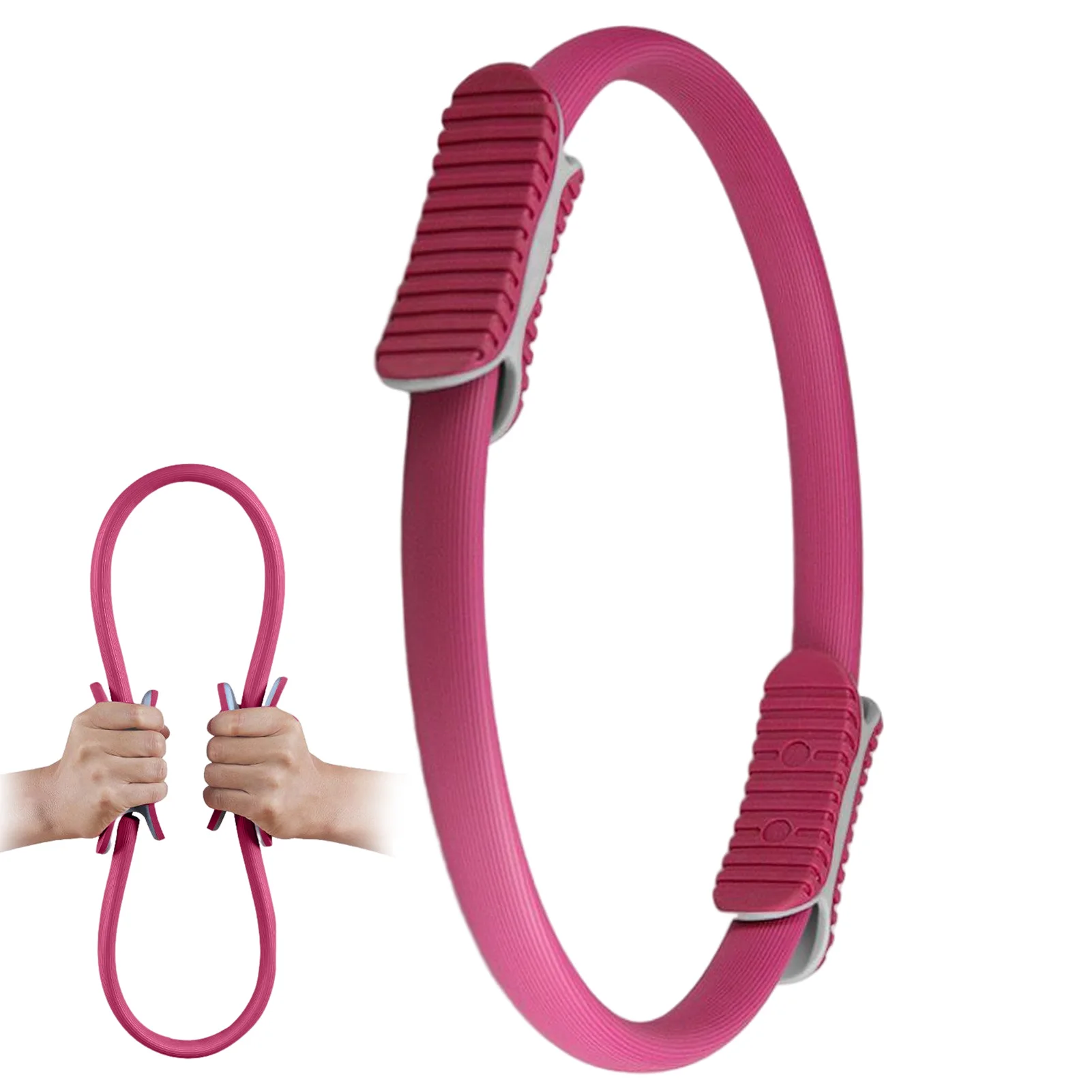 Yoga Ring Double Handle Pilates Ring Portable Fitness Body Ring Women Girl Workout Exercise Circle Resistance Elasticity Circles