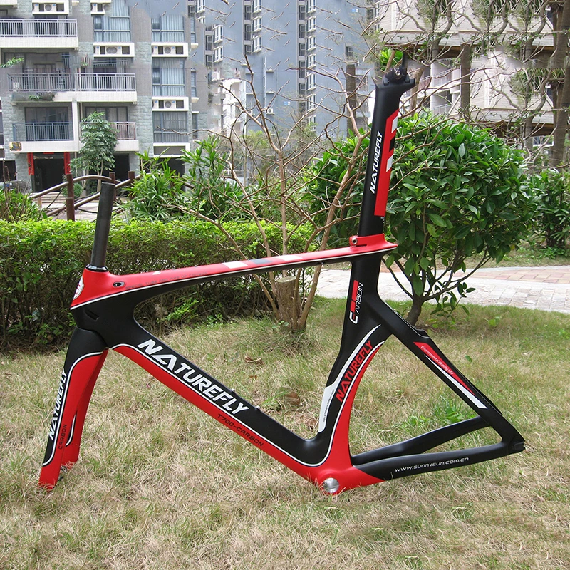 

Naturefly Red Carbon Triathlon Bike Frame TT Bicycle Frame Time Trial Frameset Full Speed