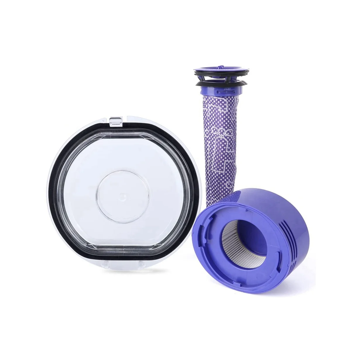 씰링 링이 있는 먼지통 뚜껑, 사전 및 사후 HEPA 필터 세트, V7 V8 용