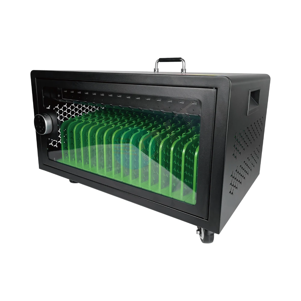 10 Outputs Black Usb Table Mobile School Tablet Charging Cabinet Trolley