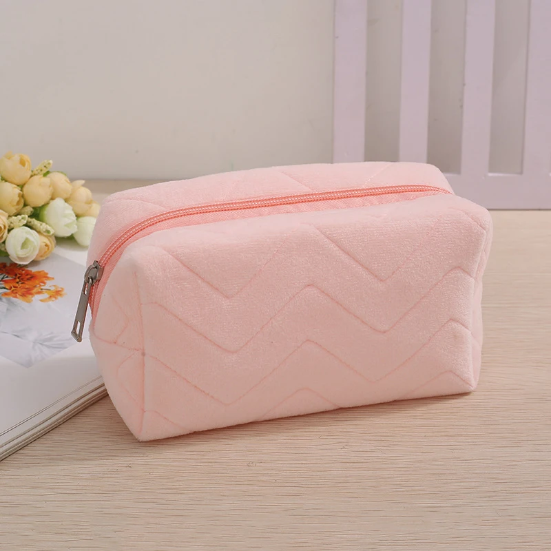 Funda de almohada de terciopelo elegante de gran capacidad/bolsa de maquillaje/bolsa de almacenamiento/bolsa de aseo de viaje conveniente