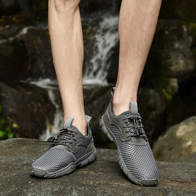 Chaussures de sport légères et confortables pour hommes, chaussures de marche en maille, chaussures d'extérieur, haute qualité, été, nouveau, taille 38-46