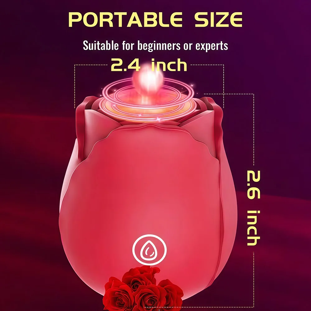 10 Speed Rose Suker Vibrator G-spot Dildo Clitoris Stimulating Sucking Female Sex Toy USB Rechargeable Rose-shaped Mini Massager - Image 6