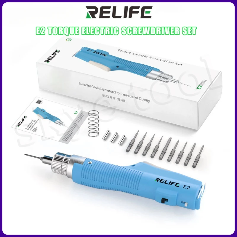 RELIFE E2 Torque Electric Screwdriver Set Multi-speed Adjustable Rotation Directions Type-C Charge 1000 mAh Long-lasting Battery