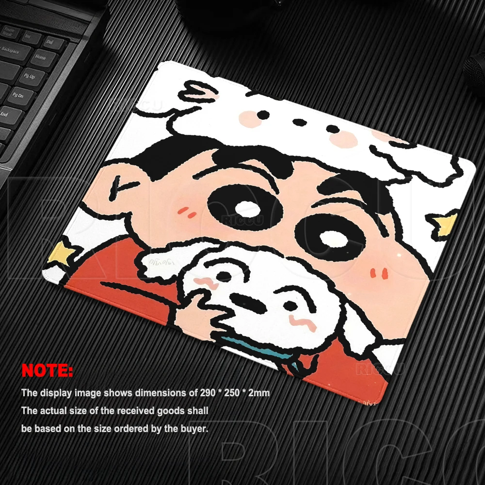 Anime Cartoon Mouse Pads C-Crayon Shin-chans Desk Mats Peripherals Computer HD Gamers Locking Edge Anti-slip Keyboard PC Carpets