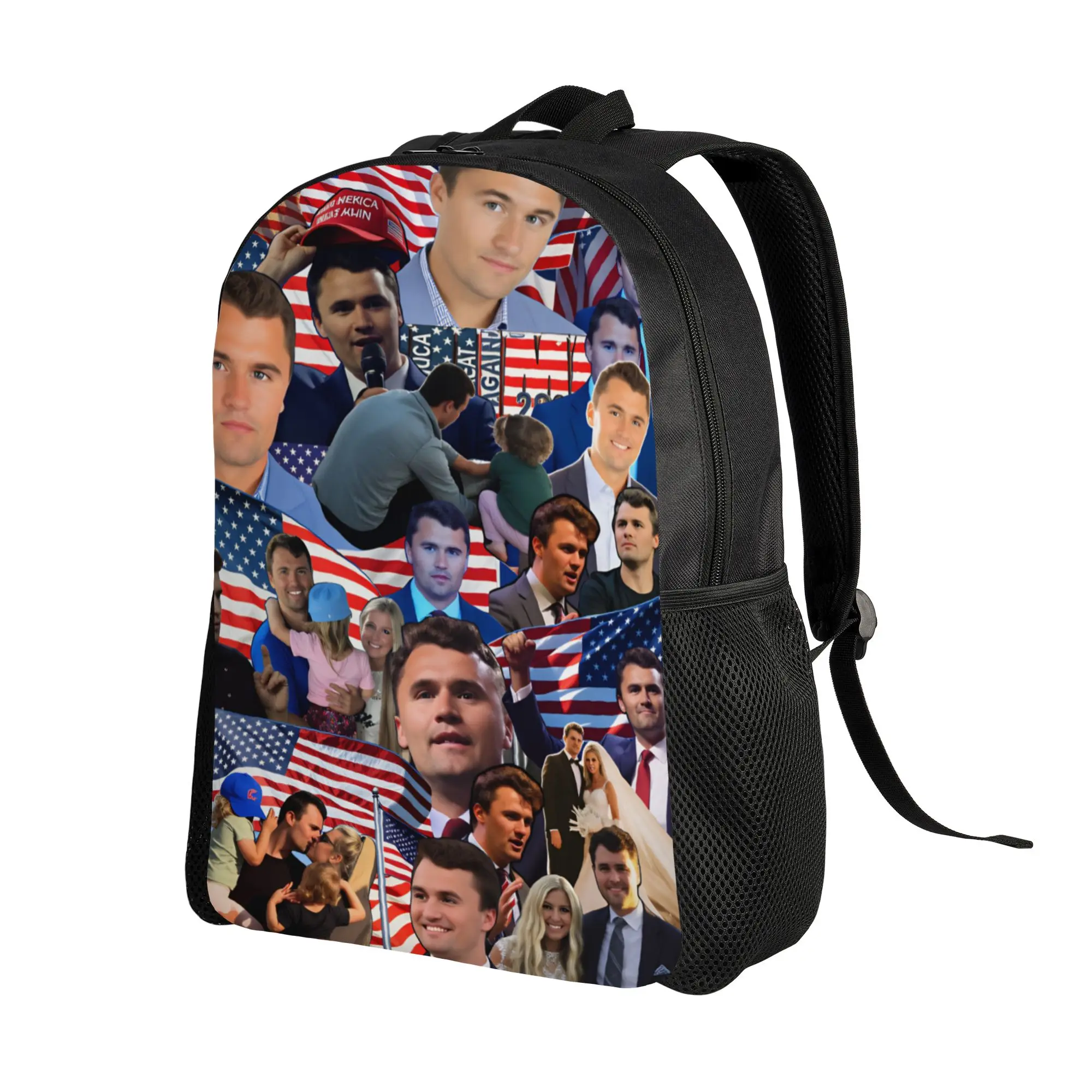 Rest in Peace Charlie Kirk Legends Backpack  Unisex Polyester Sport Backpacks Big Casual School Bags Rucksack