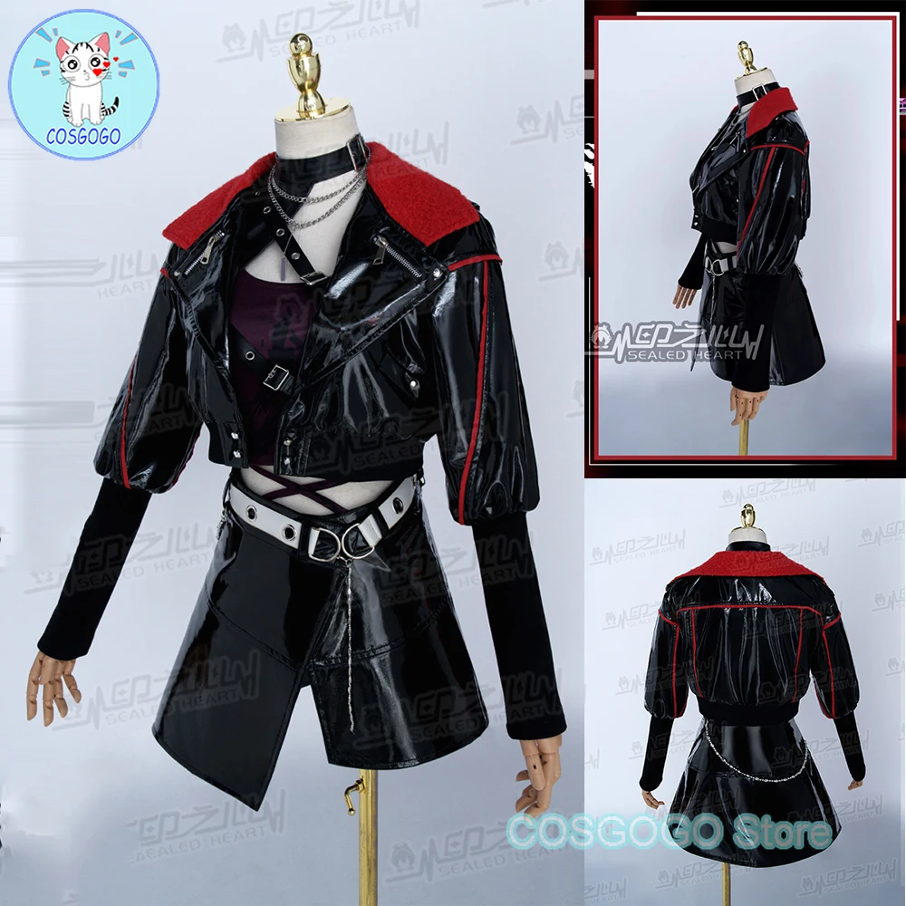 

PJSK Shiraishi An Cosplay Costume Project Sekai Coat Skirt Uniform Game Suit Halloween Party Outfit Clothing PU Coat