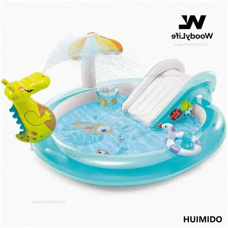 Outdoor Inflatable Kiddie Pool Water Play Swim Center