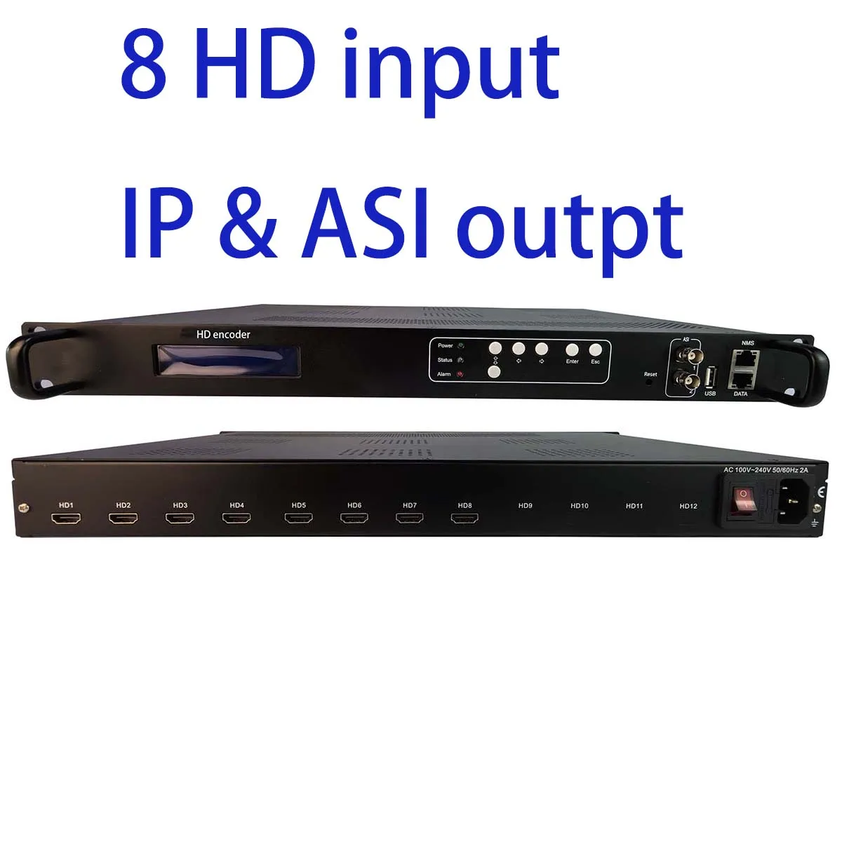 free shipping 8 HD to IP/ASI encoder,  HD input and IP/ASI output, HD to IP encoder, HD to ASI encoder, reasonable price