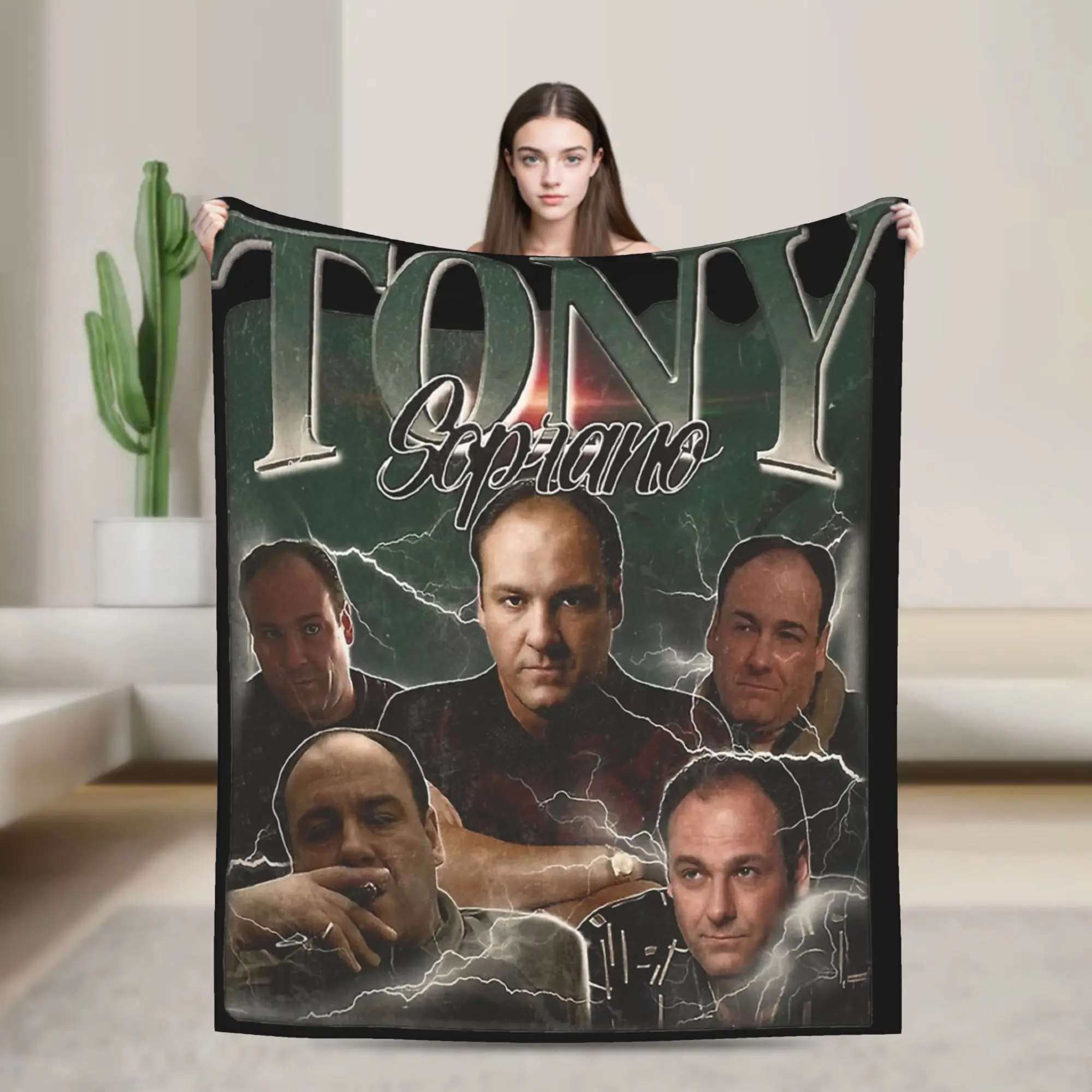 Warm Soft Blanket Travel Tony Soprano Crime Drama Tv Throw Blanket  Flannel Bedspread For Couch Chair Sofa Bed Sofa Bed Cover