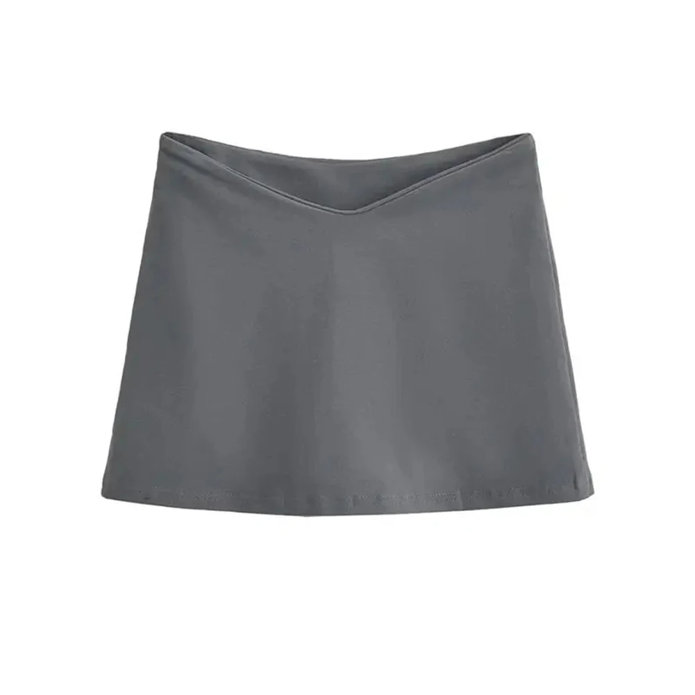 Solid Color Skirt Womens Mini Skirt Club Party Gray Stylish A-Line Skirt For Women Party Club Brand New Condition