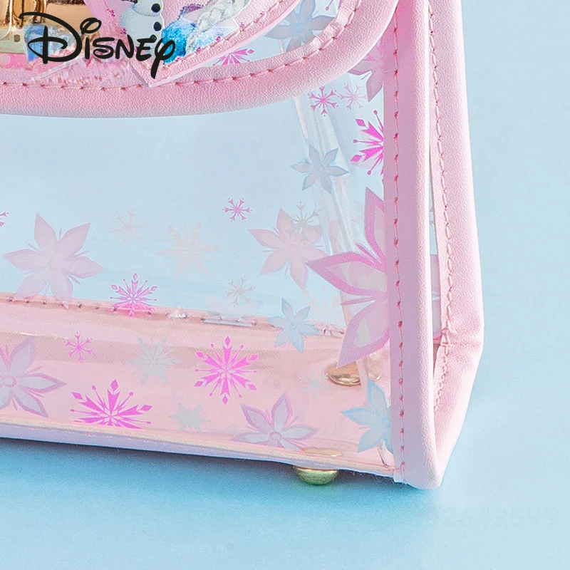 Disney lód i śnieg romans nowa dziecięca torba Crossbody modna wysokiej jakości torba do przechowywania przezroczysta torebka Cartoon Girl