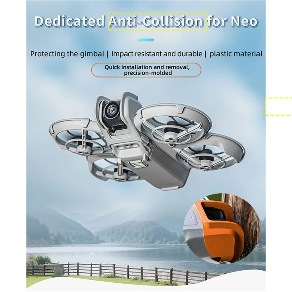 Ochrona Gimbala, Ochraniacz Obiektywu, Plastikowa Listwa Antykolizyjna do DJI Neo, Akcesoria do Drona, Ochraniacz Gimbala, Lekka Listwa Ochronna
