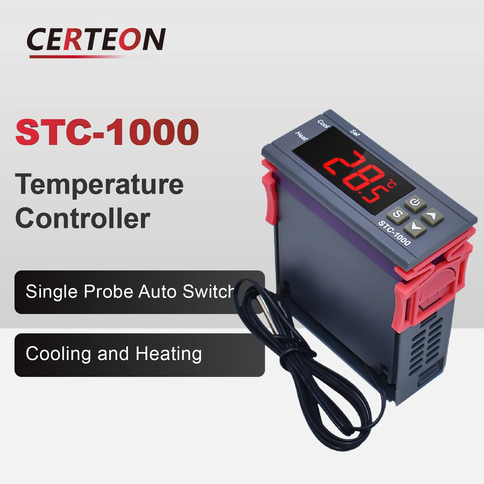 STC-1000/3000 Digital Thermostat Controller 12V/24V/220V Microcomputer Relay for Incubator Heating Cooling