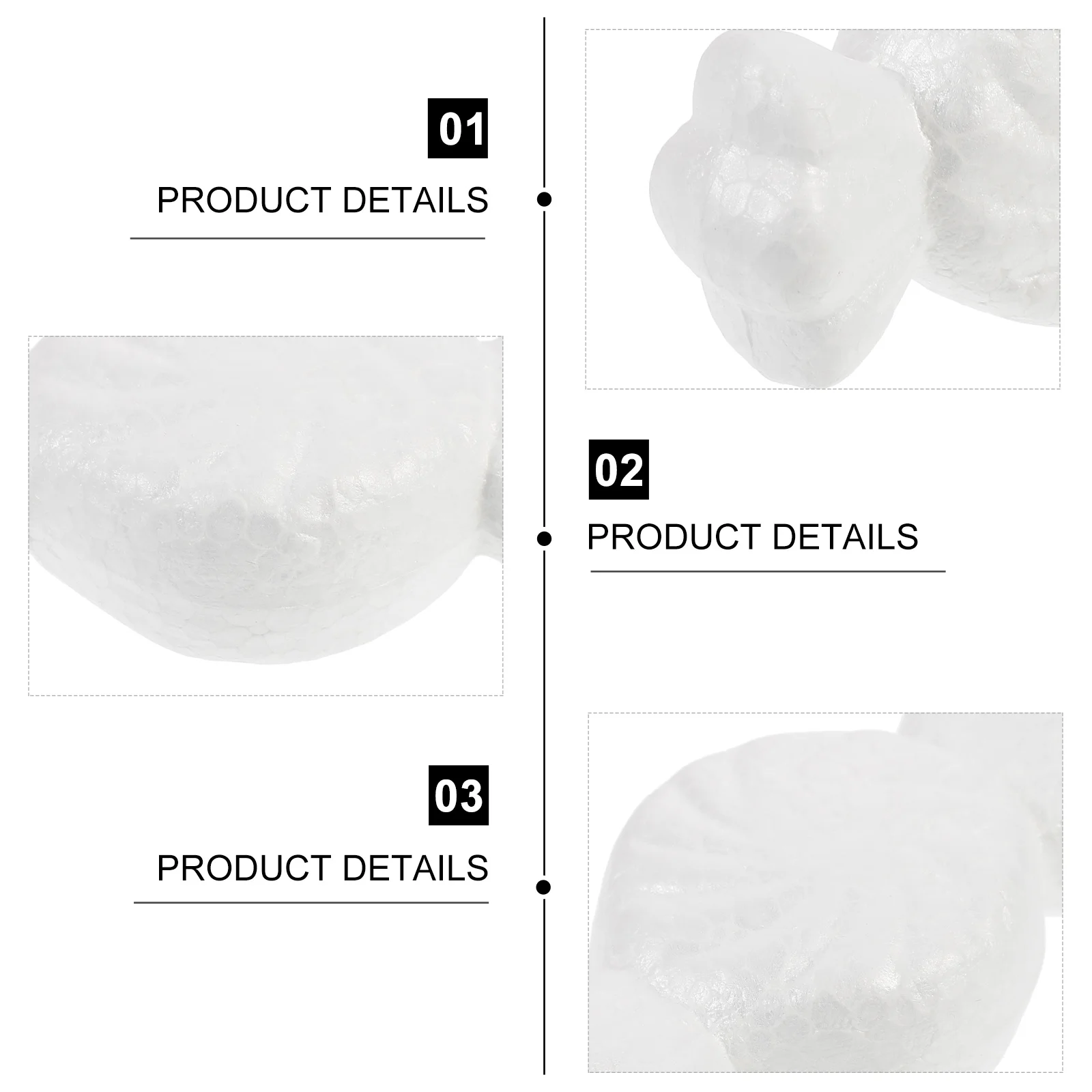 

10Pcs DIY White Candy Moulds Foam Polystyrene Accessories for Creative Crafts and Parent-Child Activities Unique Party Gift