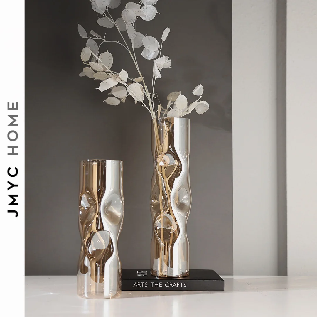 Modern Luxury Glass Vase Decoration Home, Living Room, Tea Table, Entrance Cabinet, Silver Restaurant Flower Ware