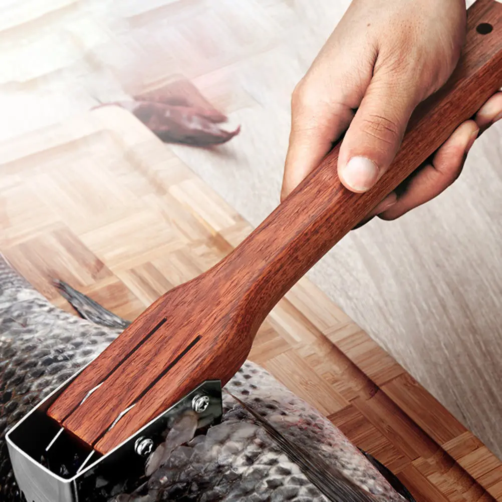 

2Pcs Fish Scale Brush Heavy Duty Plastic Handle Strong Not Easy Deform Fast Safe Scales Removal Kitchen Utensil Fish Cleaning