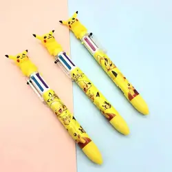 Pokemon Pikachu Cute Cartoon Kawaii 6/8 color Ball Point Pen Pet by Hand Account Pen Adult and Child Learning Ballpoint Pen Gift