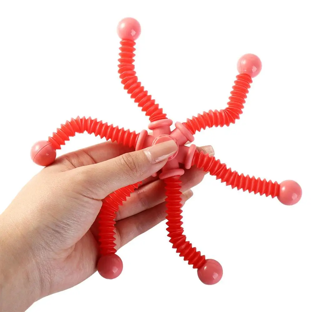 Transformable Fingertip Gyros Toy Parent-Child Fidget Fidget Spinner Toys Telescopic Novelty Pop Tubes Toy Educational Toys