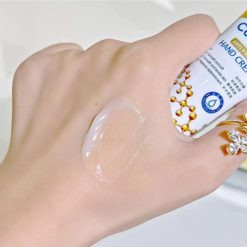 1/3/5PCs Collagen Anti-wrinkle Hand Cream Moisturizing Nourish Exfoliating Calluses Removal Gel White Repair Dry Hands Skin Care
