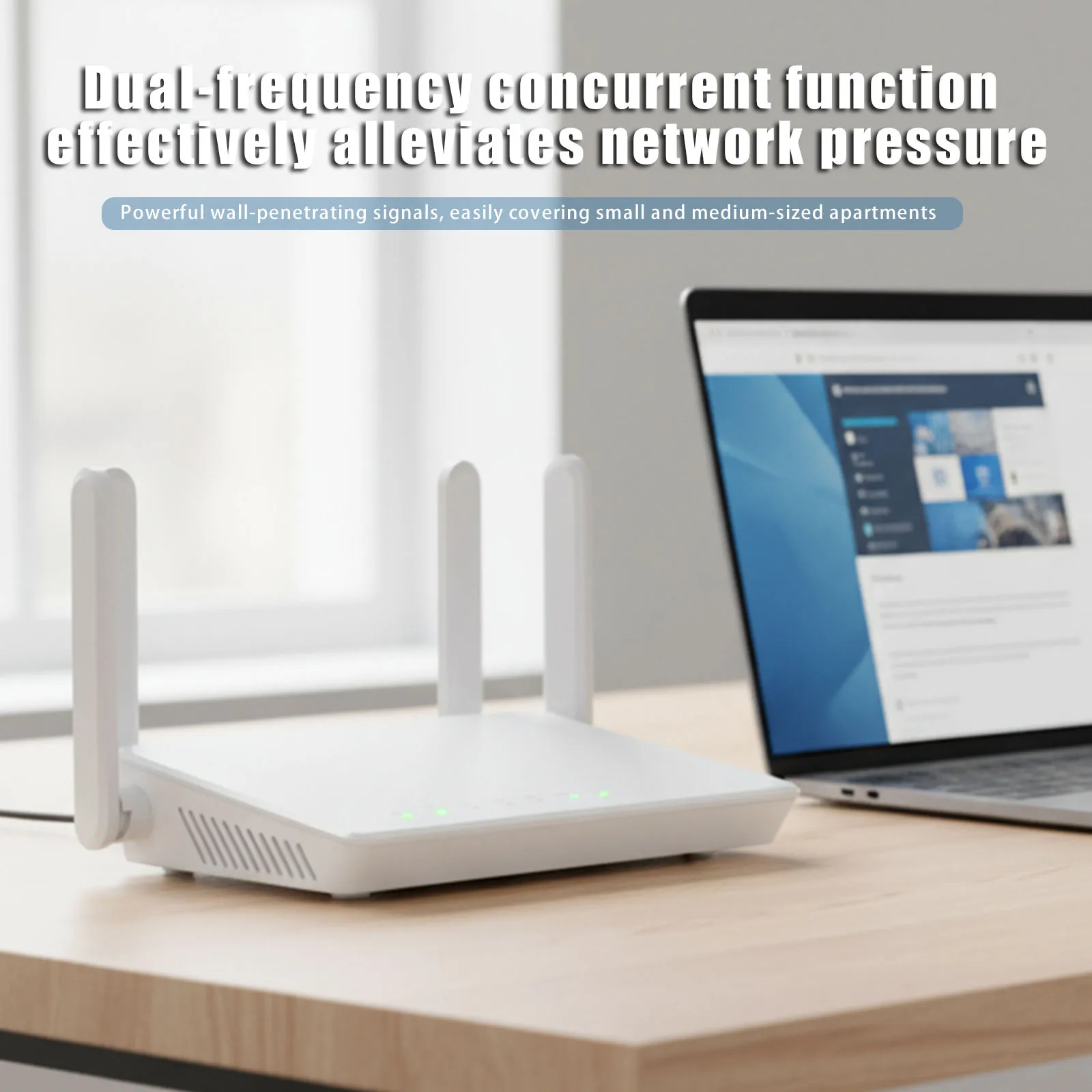 

300Mbps High-Speed Wifi 2.4GHz Wall Wireless Router Multi-Purpose External Antenna Desktop Router for Home Travel Work Office