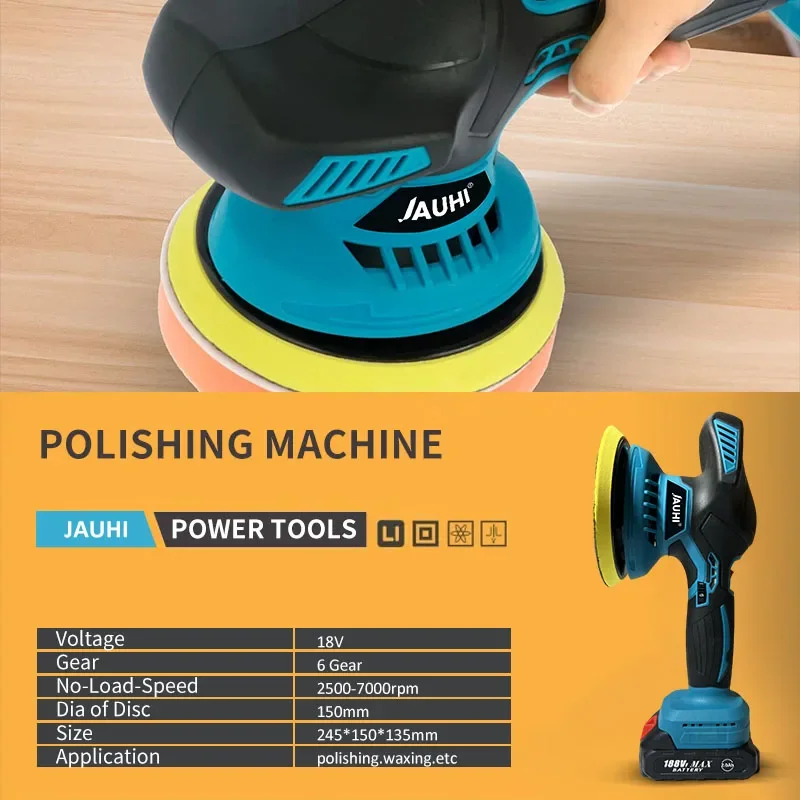 Cordless Car Polisher For Makita Battery Wireless Car Polishing Machine 6 Gears Electric Polish Machines Adjustment Power Tools