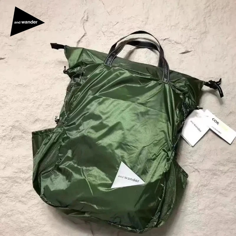 And Wander Sil Tote Bag Ultralight Portable Foldable Water Resistant Casual Shoulder Handbag Packable Shopper Travel Men Women