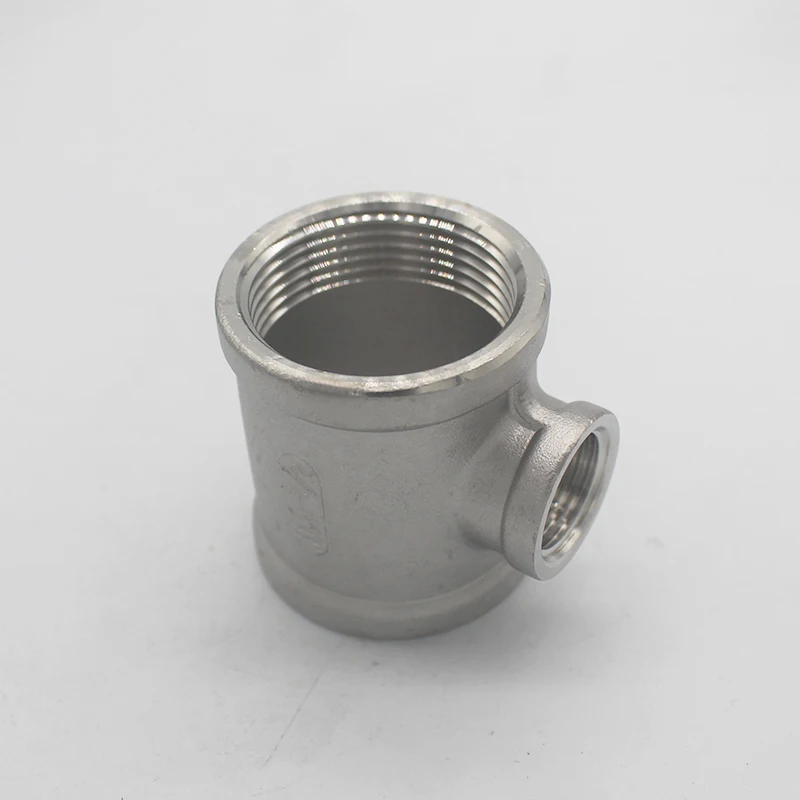 1/4 3/8 3/4 1 Variable diameter BSP Female Thread Tee Three Way Reducer 304 Stainless Steel Pipe Fitting Reducer Connector