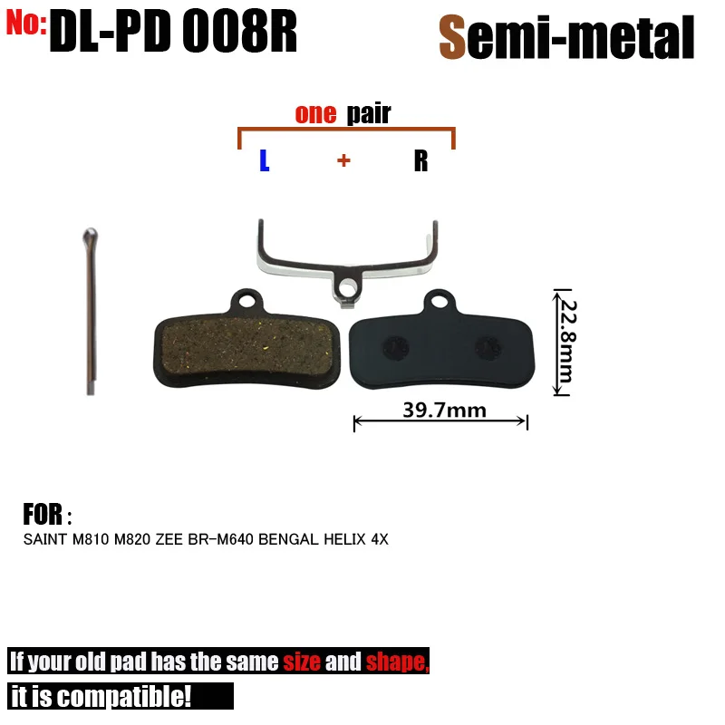 DELT 4 Pair Bicycle Disc Brake Pads,FOR SHIMANO ,M9120,M8120,M8020,M7120,M6120,SAINT,M810,M820,ZEE,BR-M640,MT520,H01,part