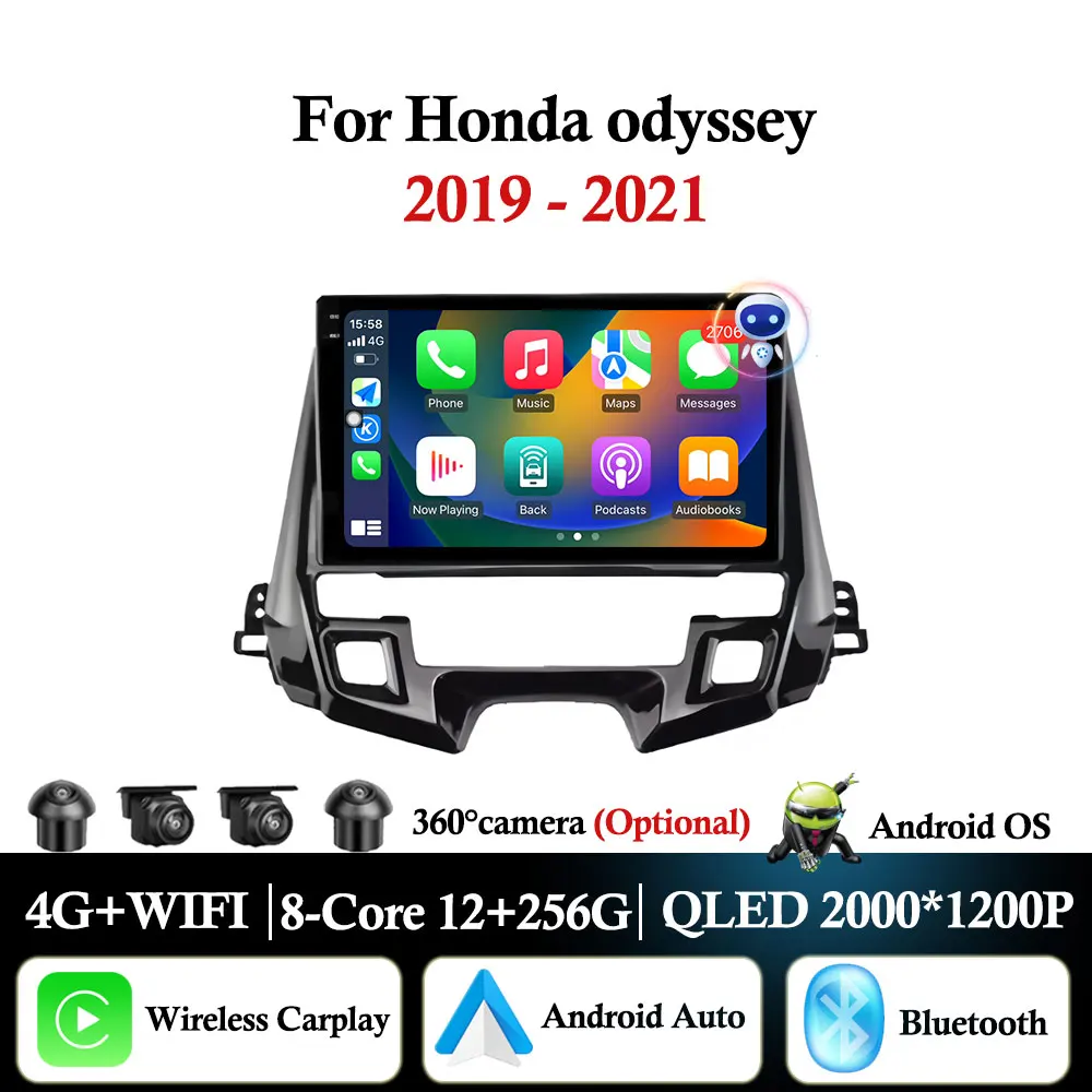 

Android Auto For Honda odyssey 2019 2020 2021 Wireless Carplay Car Radio Video Multimedia Player WIFI GPS Navi DSP Stereo