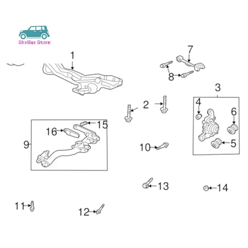 

2X задний верхний регулируемый рычаг управления 52390-S9A-A11 для Honda CR-V Elements 2003-2011