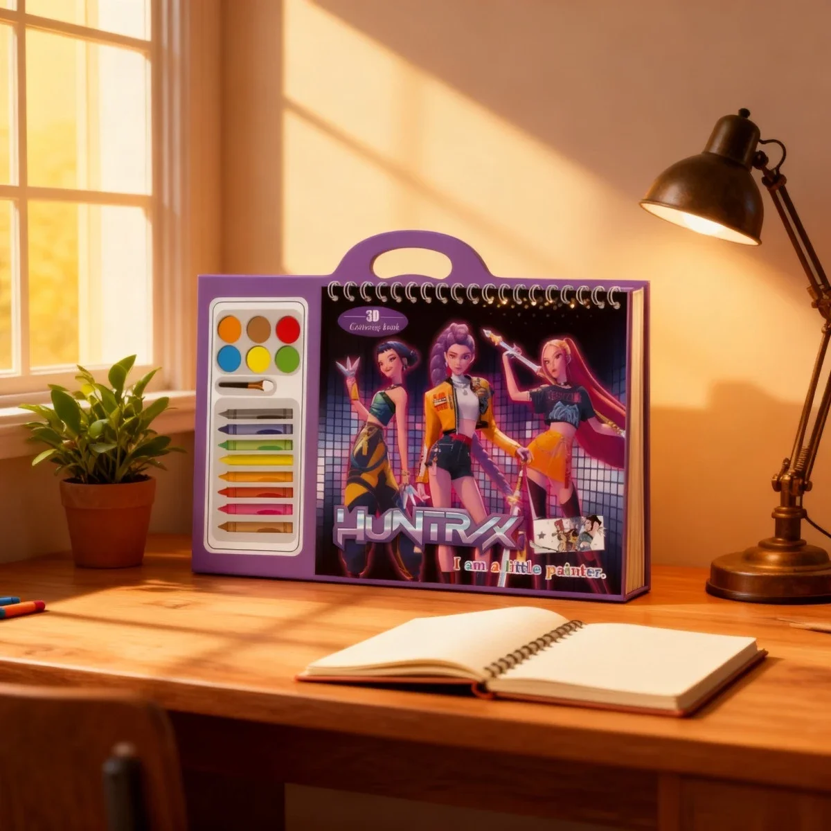 K-POP شيطان الصيادين HUNTR/X كراسة الرسم للأطفال الكرتون خربش لوحة الرسم فارغة التلوين والرسم كتاب لطلاب ما قبل المدرسة 2026