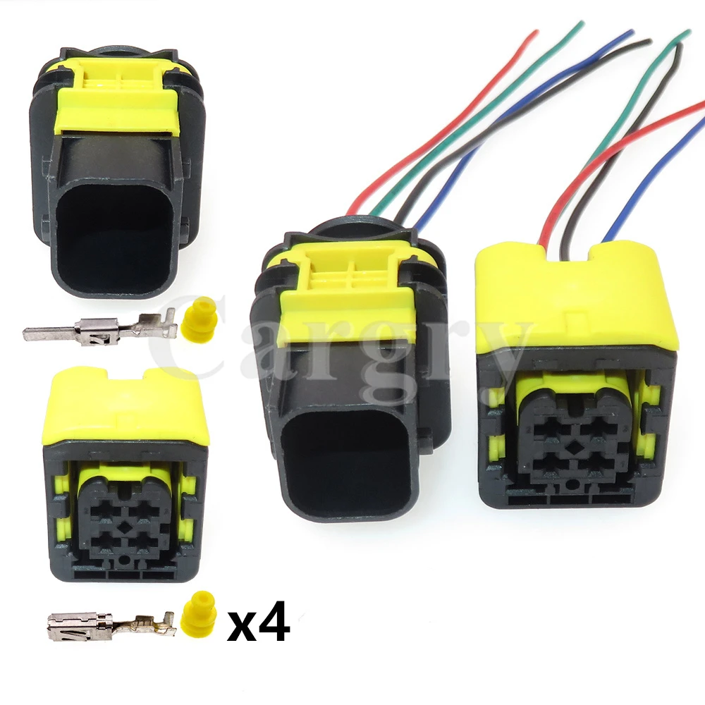 

1 Set 4P 1-1703819-1 1-1418390-1 1-1703818-1 AC Assembly Car Adapter Auto Parts Automobile Oxygen Sensor Wiring Terminal Socket