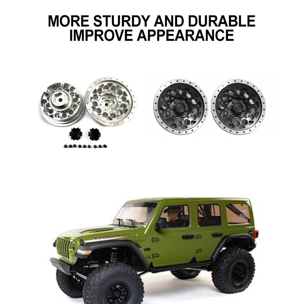 RCGOFOLLOW Metal Wheel Rims RC Car Part Shock-proof Rc Metal Wheel Rims For 1/6 SCX6 Crawler RC Upgrade Part