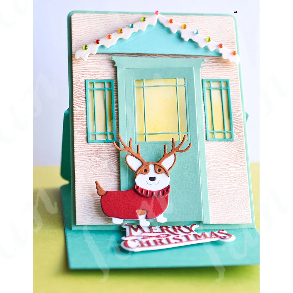 Christmas Snowman Metal Cutting Dies Scrapbooking Decoration Stencil Embossing Template DIY Handmade 2023 New Nordic Foxes Dies