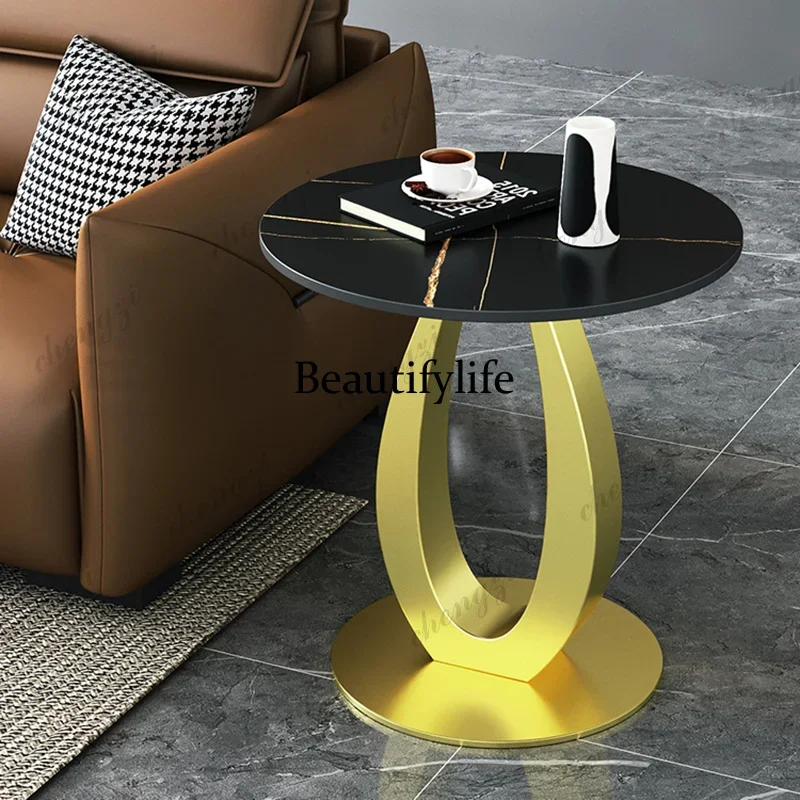 M138 European Style Coffee Tables Round Luxury Nordic Salon Coffee Tables Designer Space Saving Mesa De Centro Furniture Home