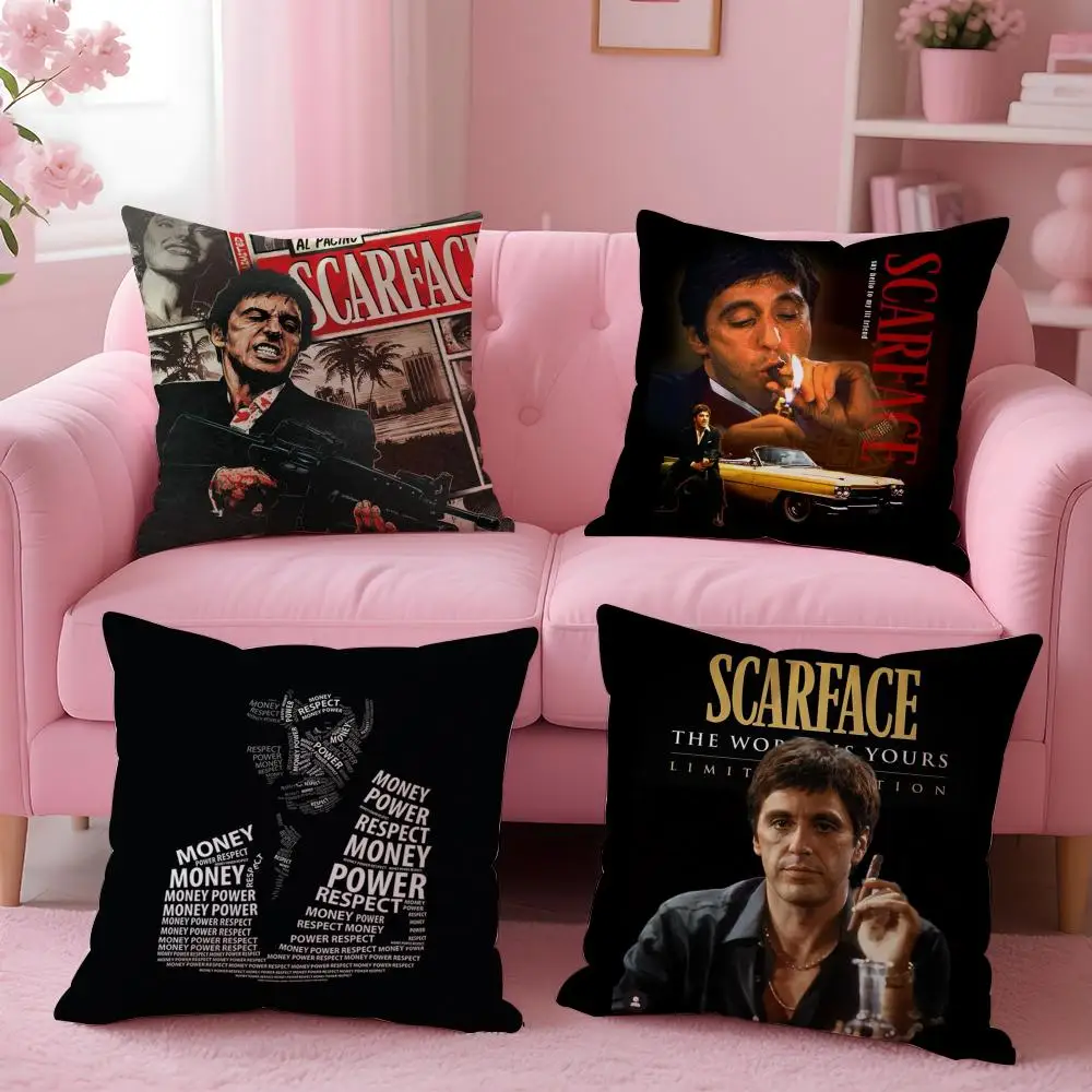 Movie S-ScarfaceS Cushion Cover Comfortable Reversible Pillow Cover Ideal for Car Sofa Bedroom & Beyond