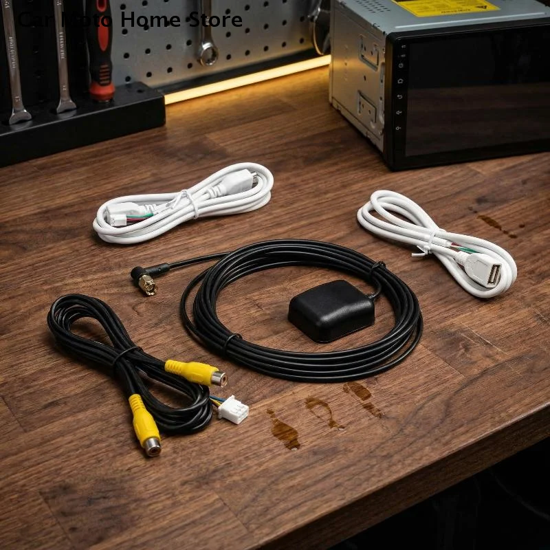 【DM】Auto-Radio Externe Autoantenne Längssignal Universal 4/6 Nadeln Anschluss USB Hochpräziser Aktiver Patch