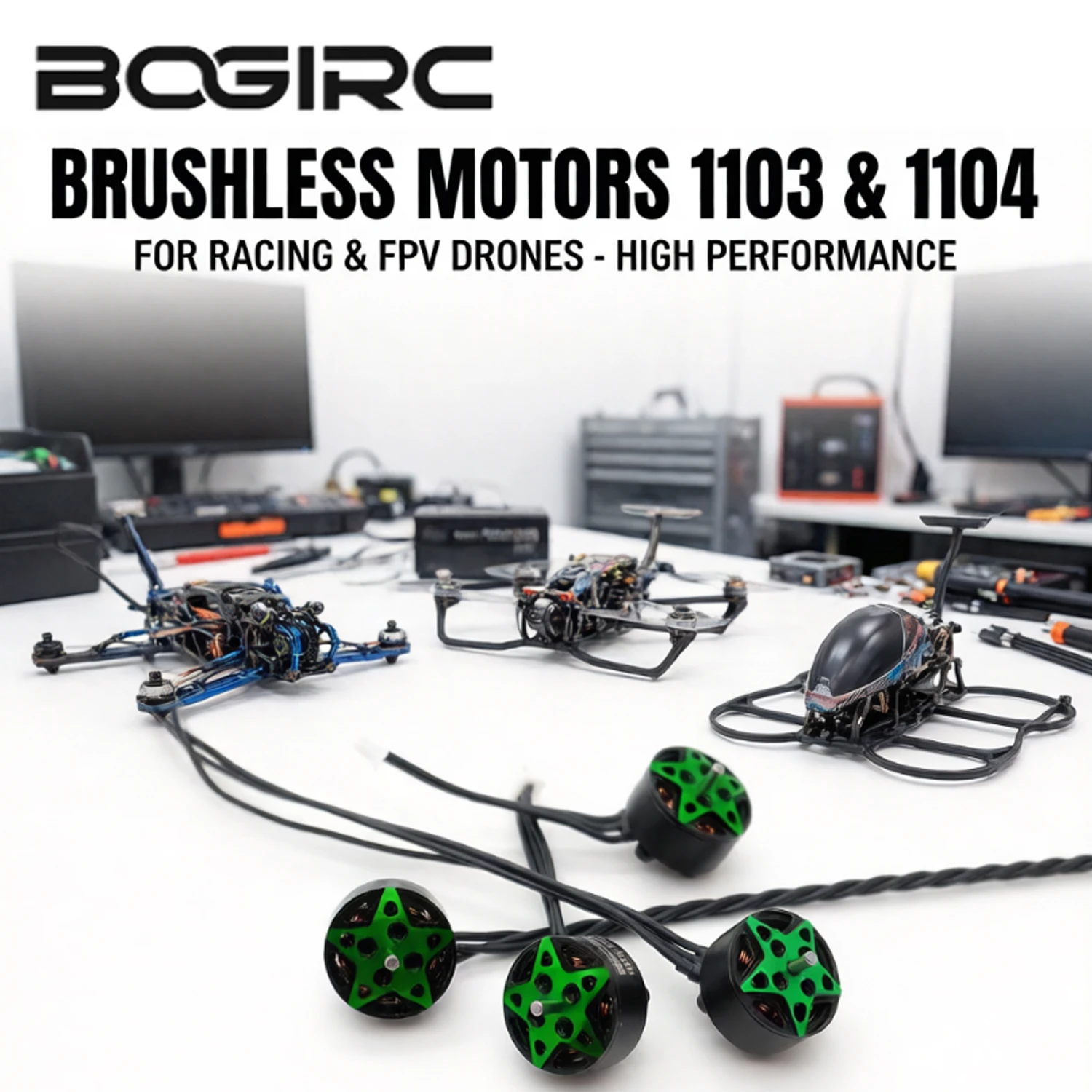 

Бесщеточный двигатель BOGIRC Light-weight 1103 1104 8000/7200/4300KV для мини-дронов FPV, квадрокоптеров и запчастей для DIY-модернизации радиоуправляемых моделей