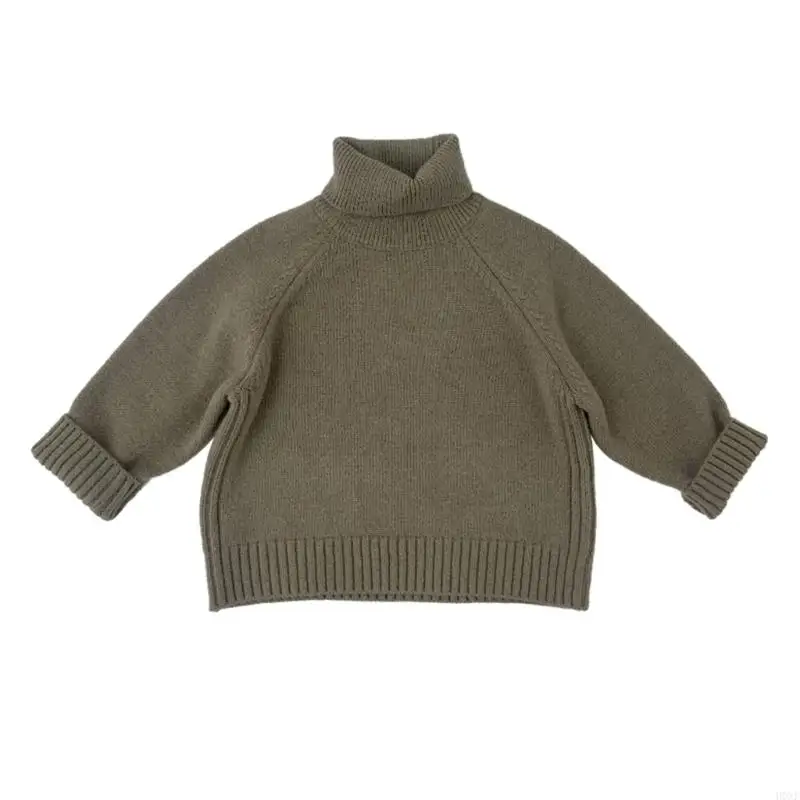 H0XF Child Turtleneck Sweater لـ 1-6t Children Fashion Slip Over Subsiter