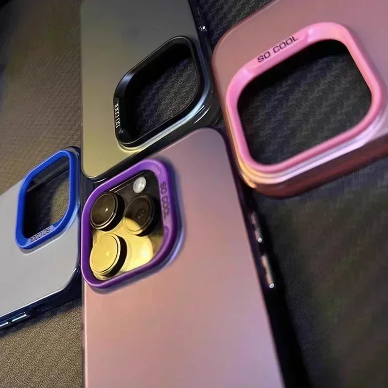 Casing ponsel Matte mewah, pelindung telepon genggam Bumper tahan guncangan untuk iPhone 15 11 12 13 14 Pro Max