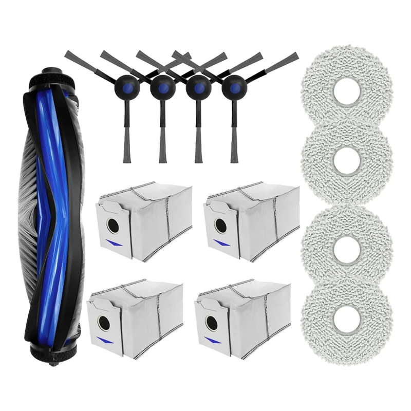 ABKR-Ecovacs N30 Pro용 옴니 교체 메인 사이드 브러시 걸레 패드, 먼지 봉투 예비 부품 액세서리