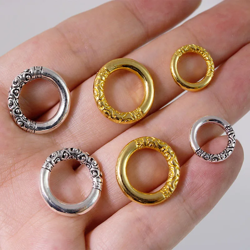 

20-10Pcs/Lot 18K Gold Alloy Circle Shape Closed Rings Connectors for Jewelry Making Necklace Supplies DIY Findings Accessories