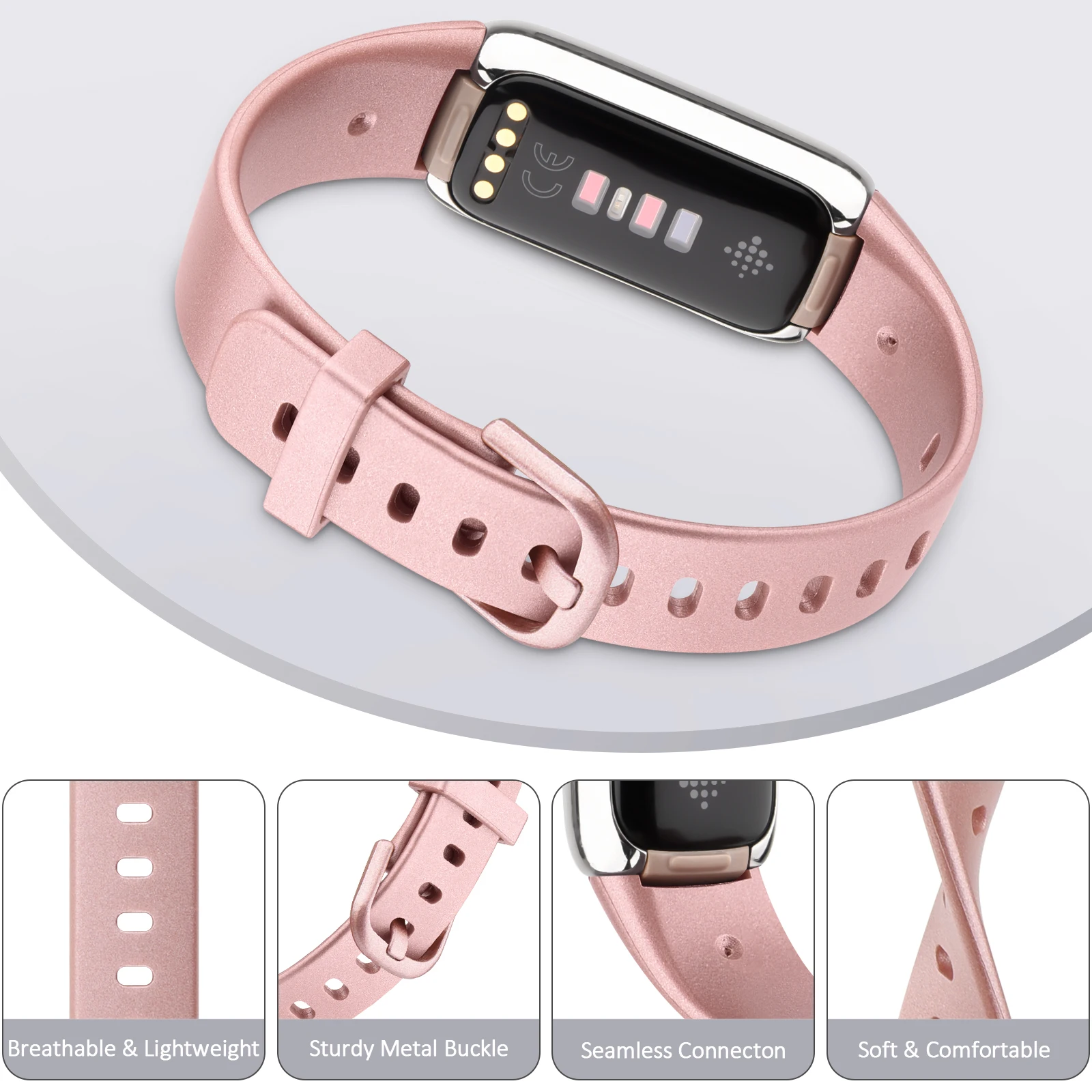 Watch Strap for Fitbit Luxe Band Soft Smart Watch Wristband Watchband Replacement Band for Fitbit Luxe Strap Watch Accessories