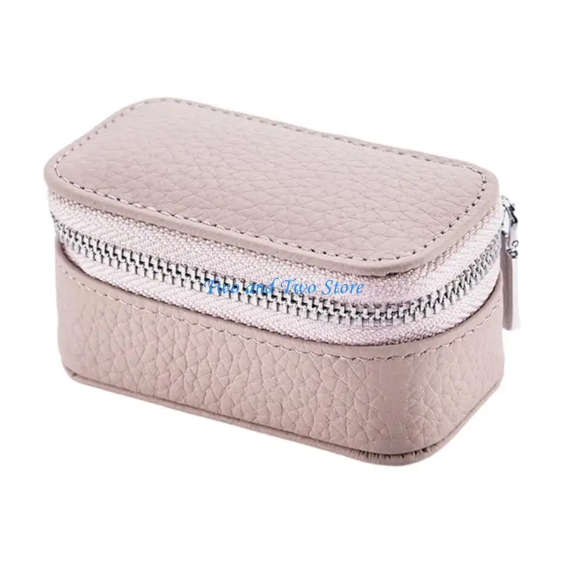 HX6F Miniature Jewelry Container for Accessories Portable Jewelry Travel Organiser for Rings Necklaces Earrings