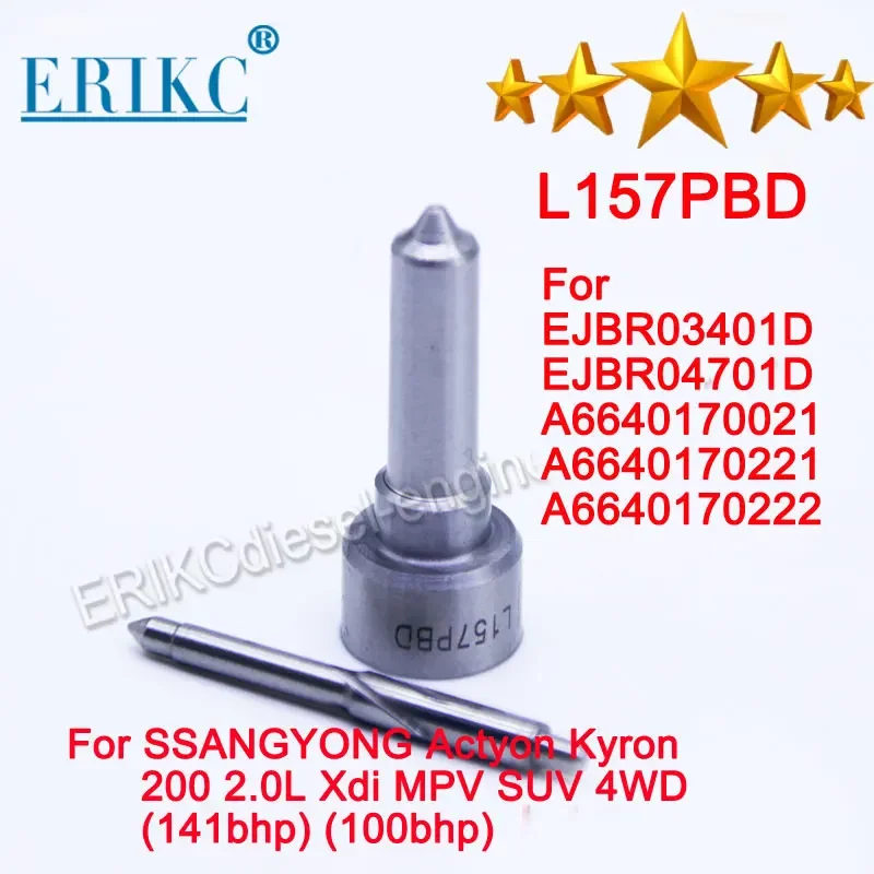 

A6640170021 Diesel Injector Nozzle L157PBD L157PRD Diesel Injector Nozzle Set DSLA148FL157 for SSANGYONG EJBR03401D EJBR04701D